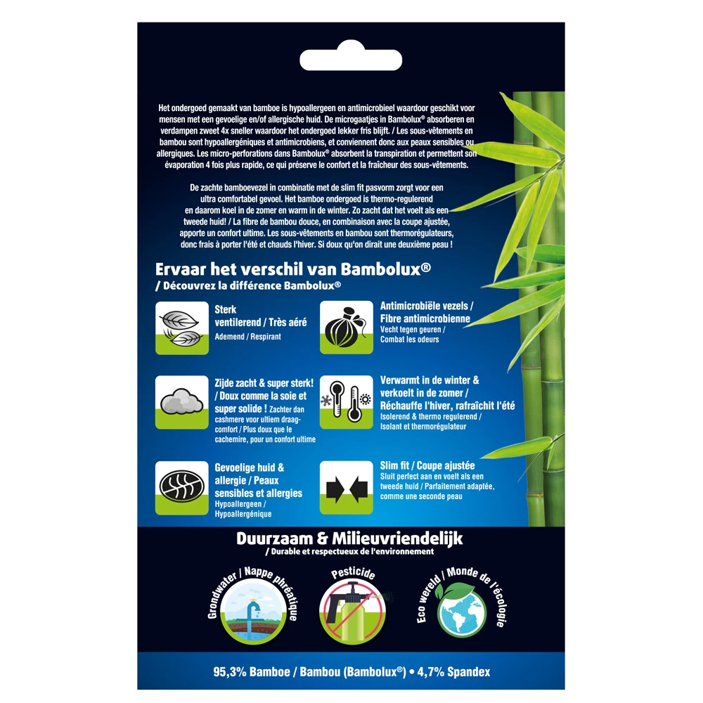 Lucovitaal Bamboe Hipster Maat S - Afbeelding 2