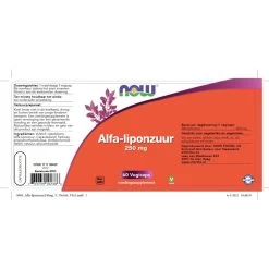 NOW Alfa-liponzuur 250 Mg