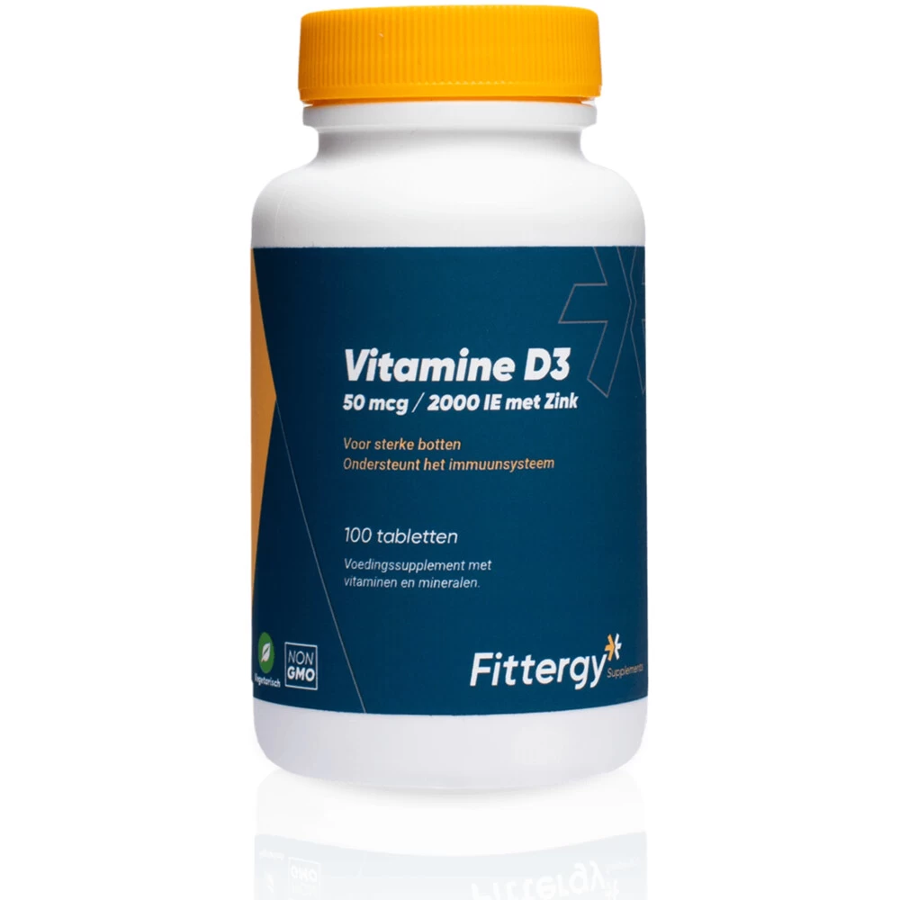 Fittergy Supplements Vitamine D3 50mcg Met Zink