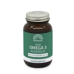Mattisson HelathStyle Vegan Omega 3 Algenolie 375 DHA 125 EPA