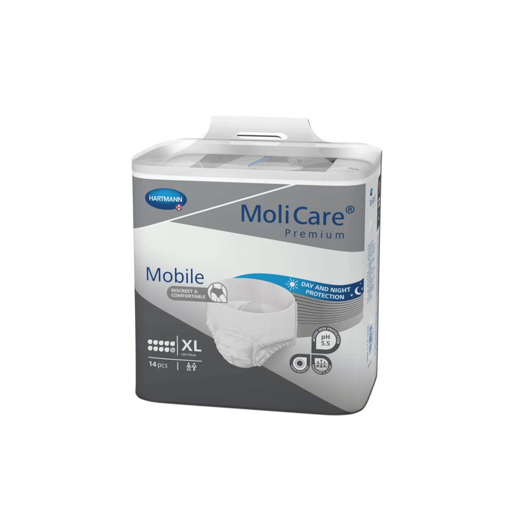 4x Molicare Premium Mobile 10 Druppels XL 2757 Ml Absorptie