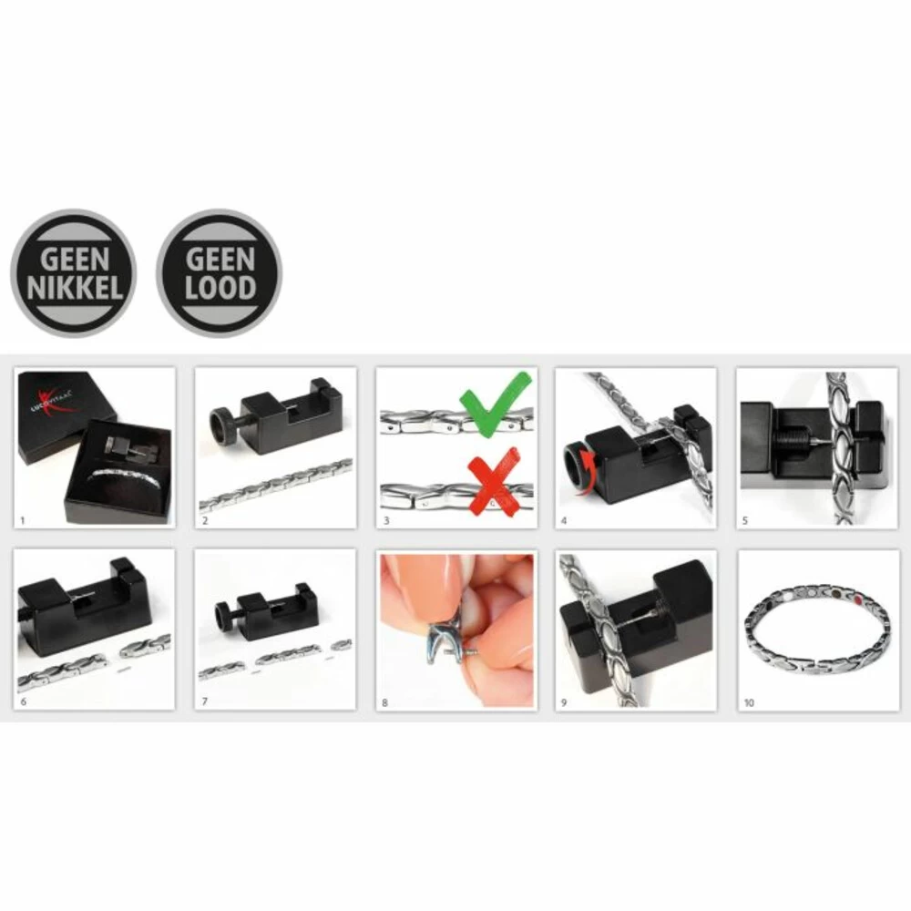 Lucovitaal Yinmagnetic Magneet Armband Goud - Afbeelding 6