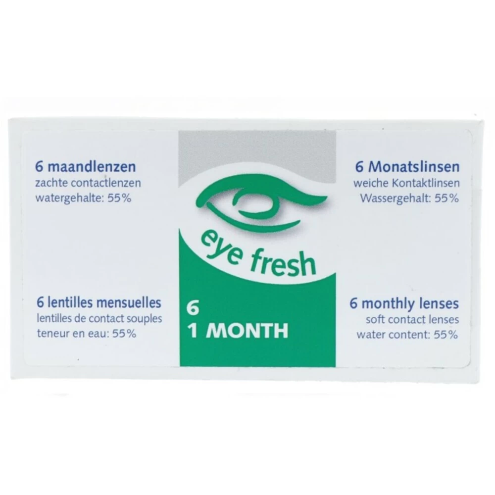 Eye Fresh Zachte Maandlenzen 6-pack -2,00